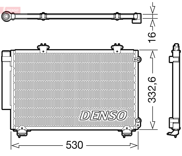 DENSO Kondensor, klimaanlæg dcn50060 for TOYOTA