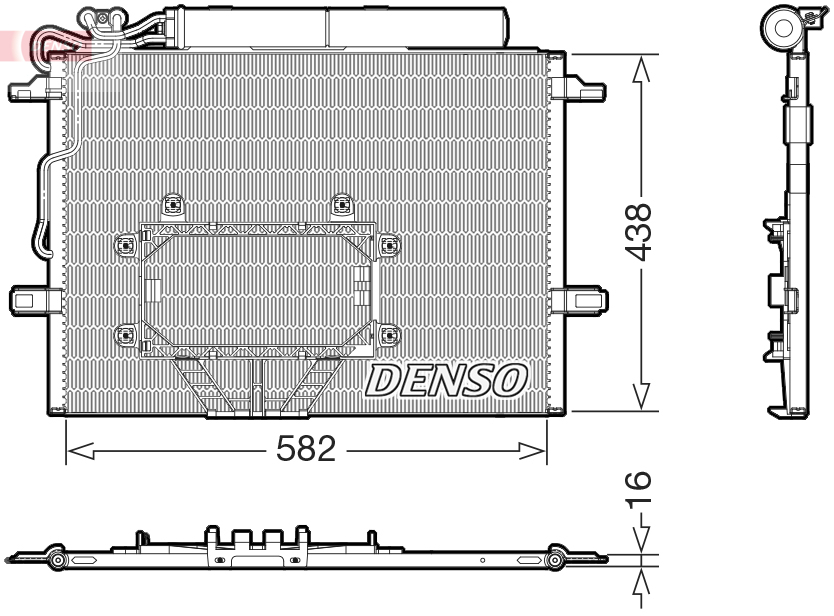 DENSO Kondensor, klimaanlæg dcn17065 for MERCEDES-BENZ