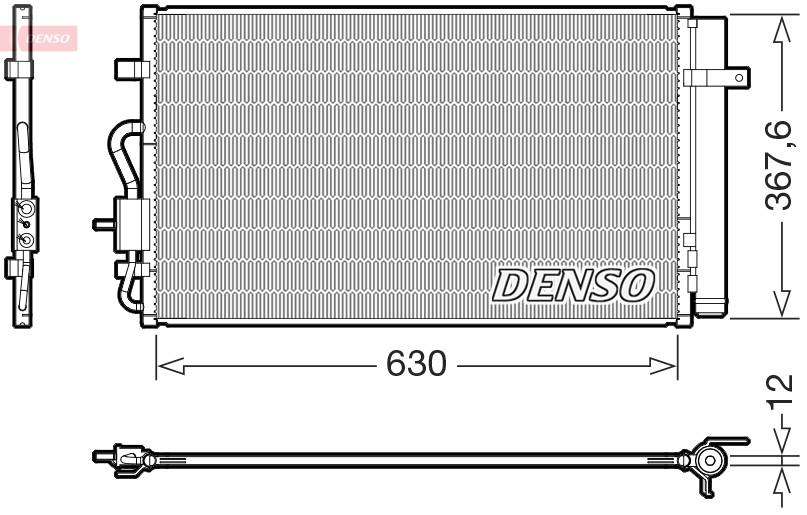 DENSO Kondensor, klimaanlæg dcn20050 for OPEL