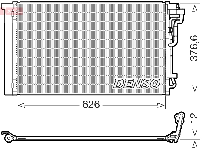 DENSO Kondensor, klimaanlæg dcn41034 for HYUNDAI