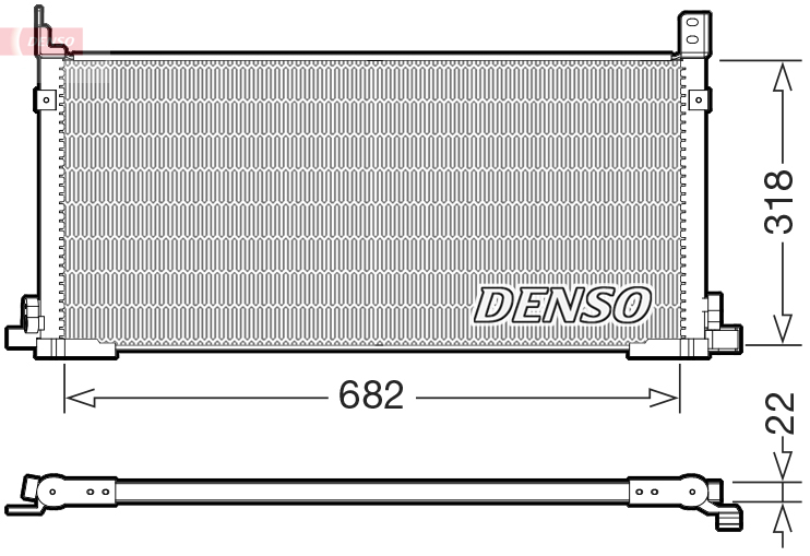 DENSO Kondensor, klimaanlæg dcn50135 for TOYOTA