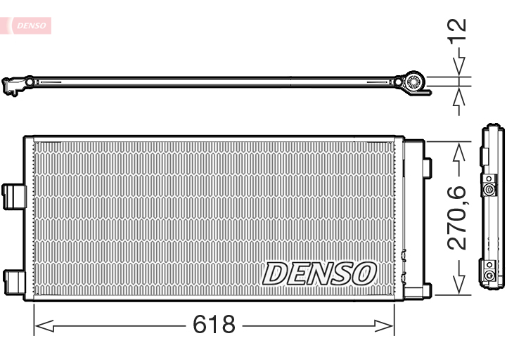 DENSO Kondensor, klimaanlæg dcn20052 for OPEL