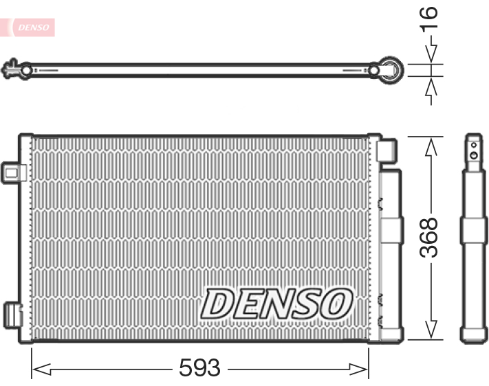DENSO Kondensor, klimaanlæg dcn09147 for FIAT