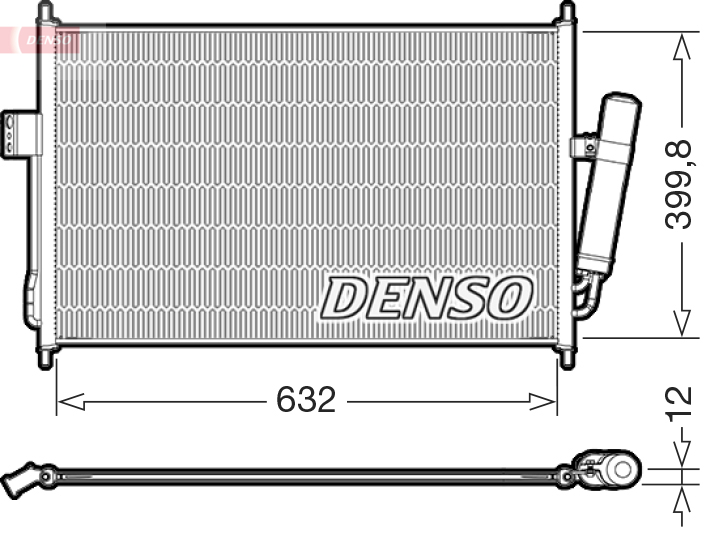 DENSO Kondensor, klimaanlæg dcn99084 for ISUZU