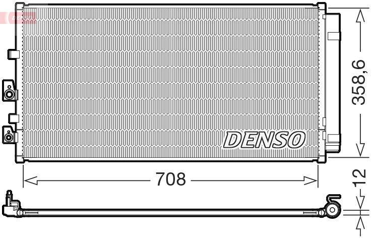 DENSO Kondensor, klimaanlæg dcn10062 for FORD