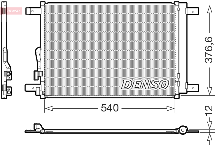 DENSO Kondensor, klimaanlæg dcn32033 for VW