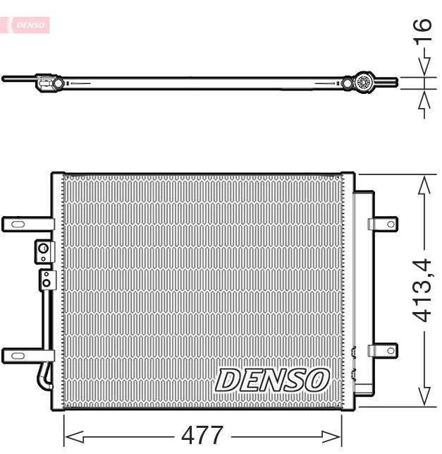 DENSO Kondensor, klimaanlæg dcn41029 for HYUNDAI