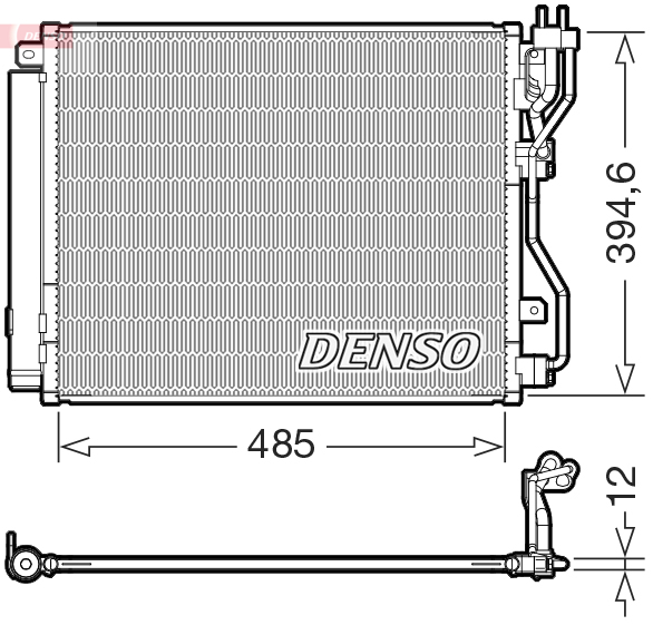DENSO Kondensor, klimaanlæg dcn43016 for KIA