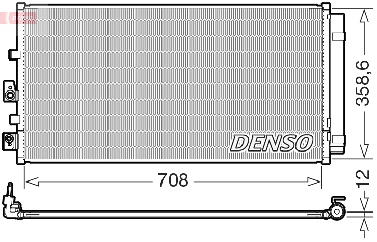 DENSO Kondensor, klimaanlæg dcn10061 for FORD
