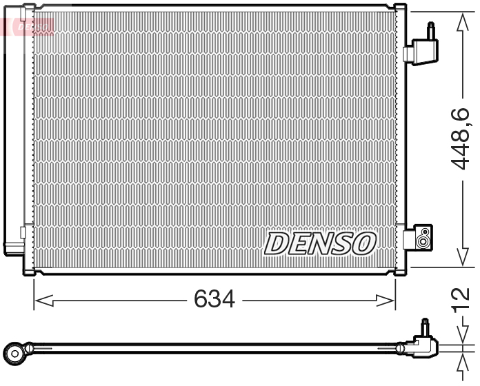 DENSO Kondensor, klimaanlæg dcn17031 for MERCEDES-BENZ