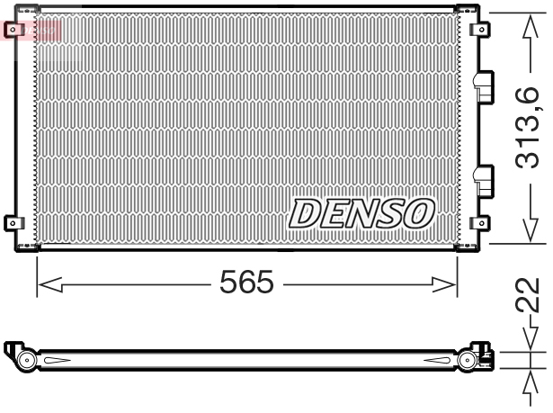 DENSO Kondensor, klimaanlæg dcn46039 for NISSAN