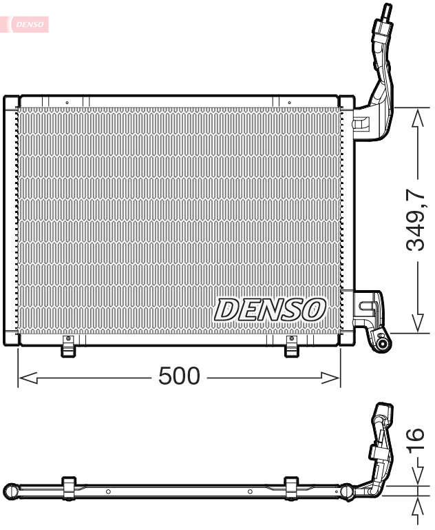 DENSO Kondensor, klimaanlæg dcn10064 for FORD