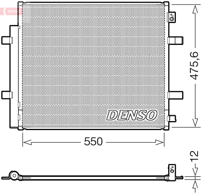 DENSO Kondensor, klimaanlæg dcn32073 for VW