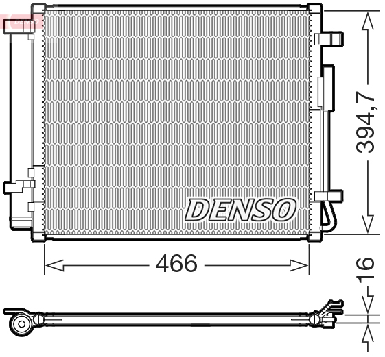 DENSO Kondensor, klimaanlæg dcn41032 for HYUNDAI