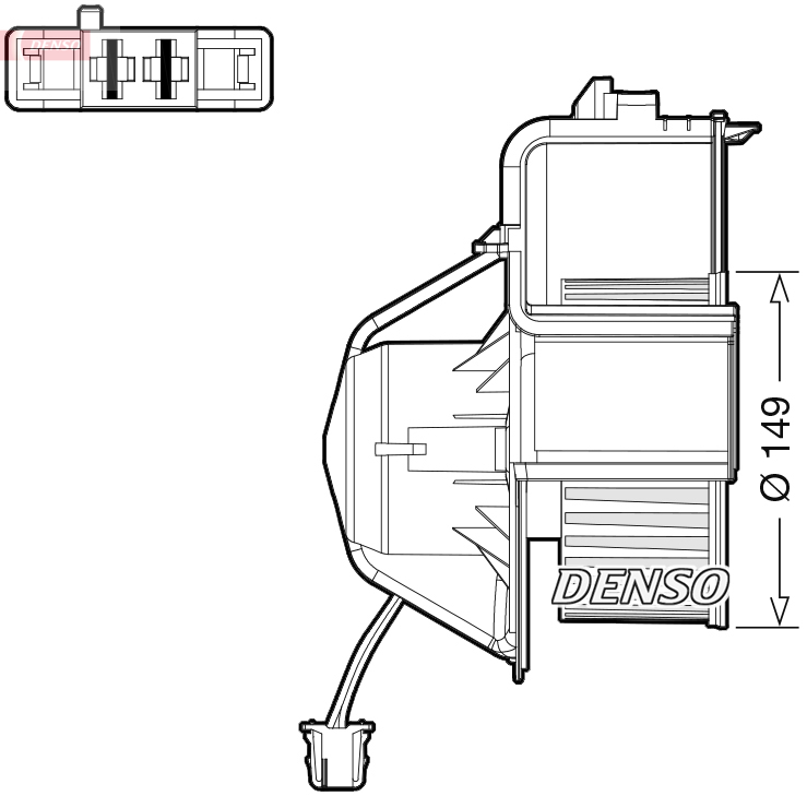 DENSO Kabineblæser dea05007 for BMW