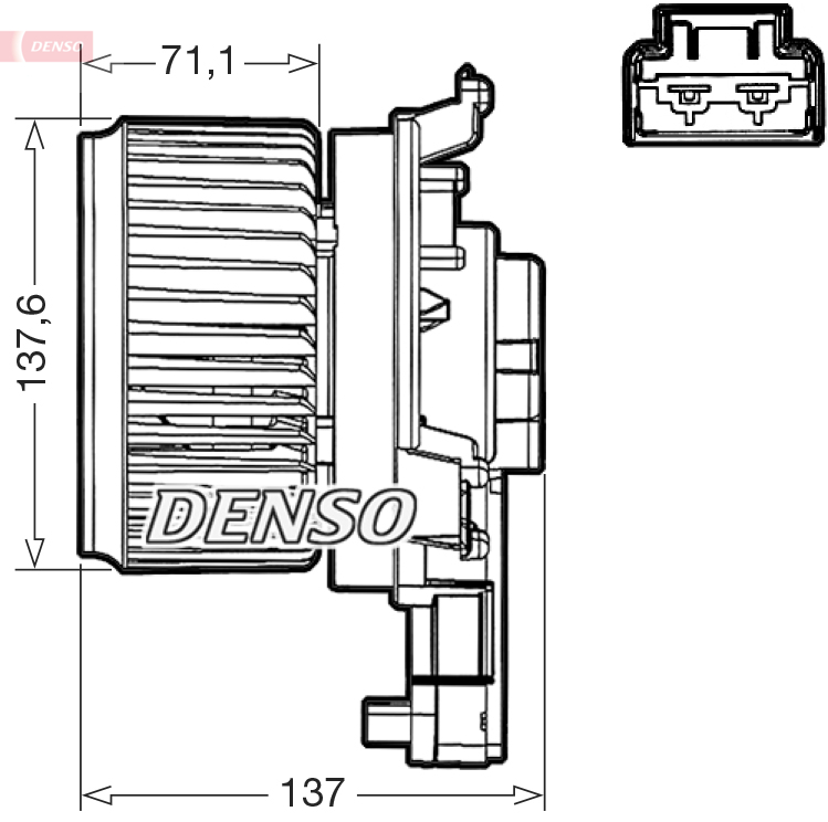 DENSO Kabineblæser DEA40000 for HONDA