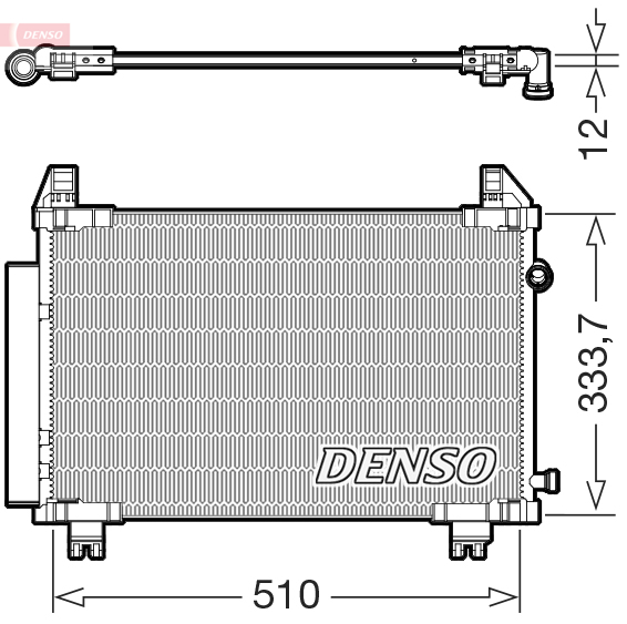 DENSO Kondensor, klimaanlæg DCN50062 for TOYOTA