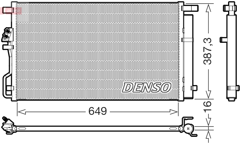 DENSO Kondensor, klimaanlæg dcn43017 for NISSAN