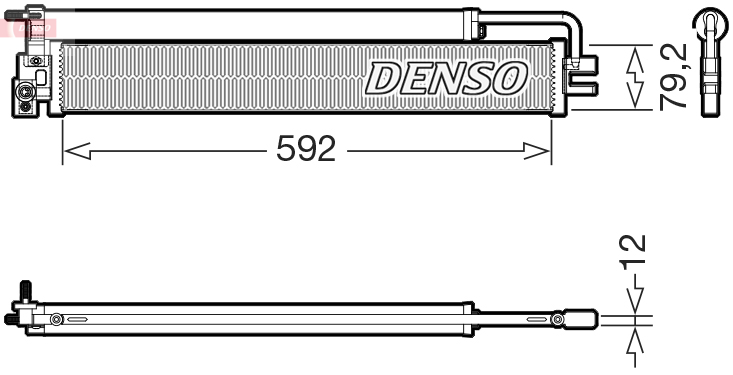 DENSO Kondensor, klimaanlæg DCN17037 for MERCEDES-BENZ