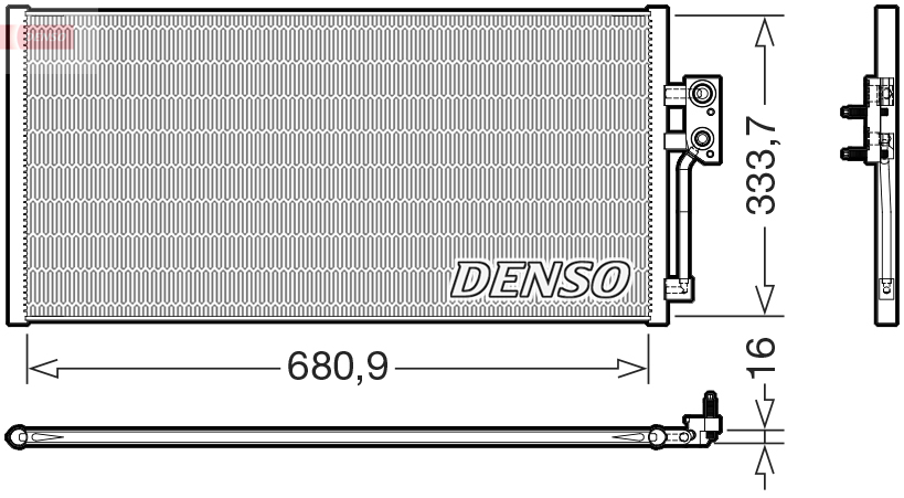 DENSO Kondensor, klimaanlæg dcn33019 for VOLVO