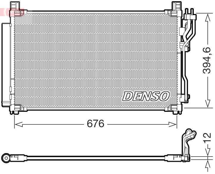 DENSO Kondensor, klimaanlæg dcn43023 for HYUNDAI