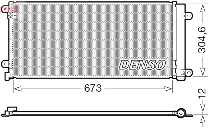 DENSO Kondensor, klimaanlæg DCN40037 for HONDA