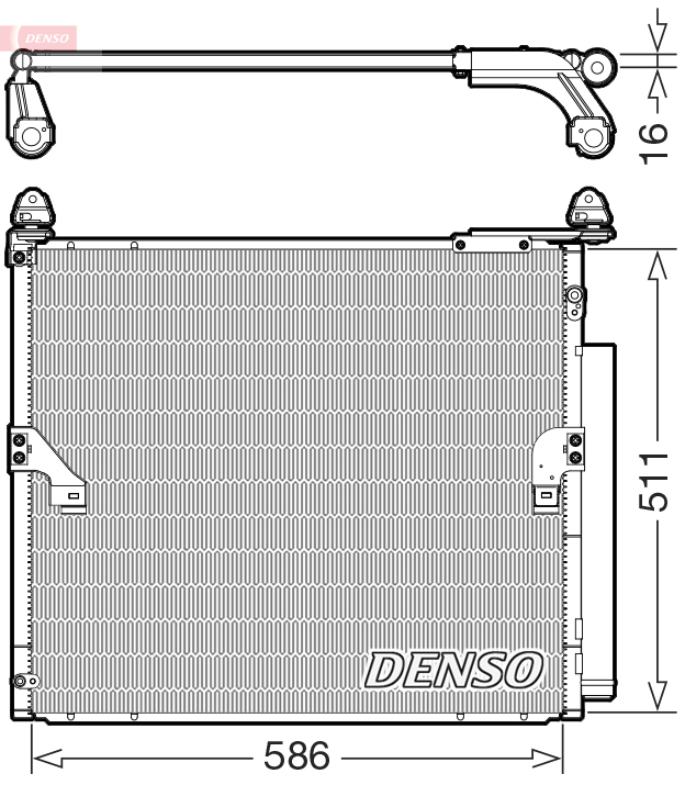 DENSO Kondensor, klimaanlæg DCN50063 for TOYOTA