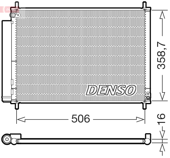 DENSO Kondensor, klimaanlæg dcn40040 for HONDA