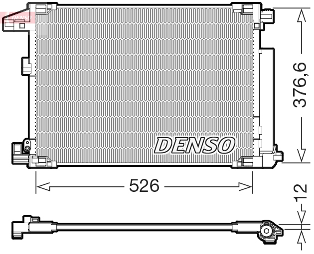 DENSO Kondensor, klimaanlæg DCN50064 for TOYOTA