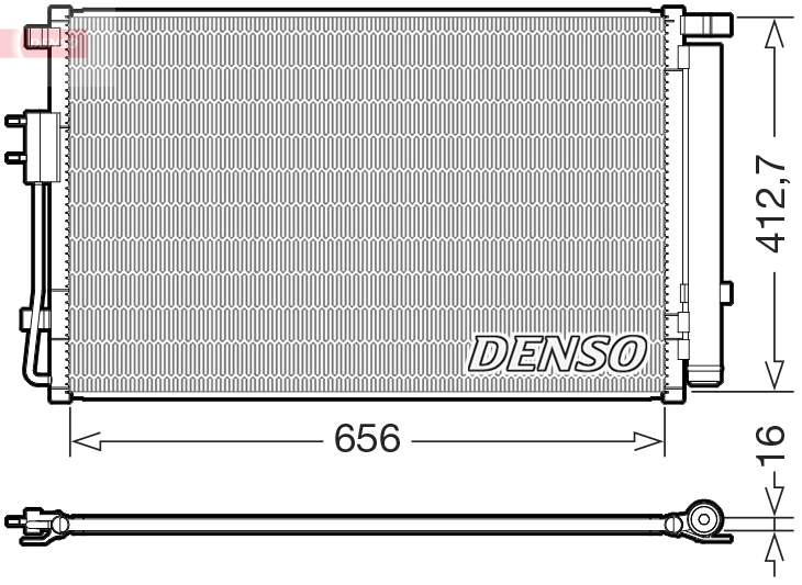 DENSO Kondensor, klimaanlæg dcn43022 for HYUNDAI