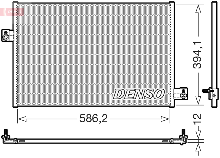 DENSO Kondensor, klimaanlæg dcn17036 for MERCEDES-BENZ