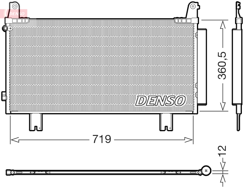 DENSO Kondensor, klimaanlæg DCN40035 for HONDA