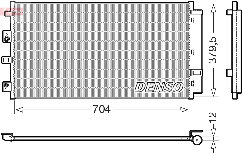 DENSO Kondensor, klimaanlæg DCN10065 for FORD