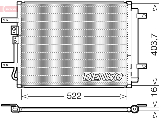 DENSO Kondensor, klimaanlæg dcn43018 for HYUNDAI