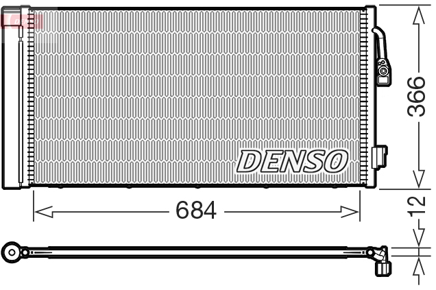 DENSO Kondensor, klimaanlæg DCN05114 for BMW
