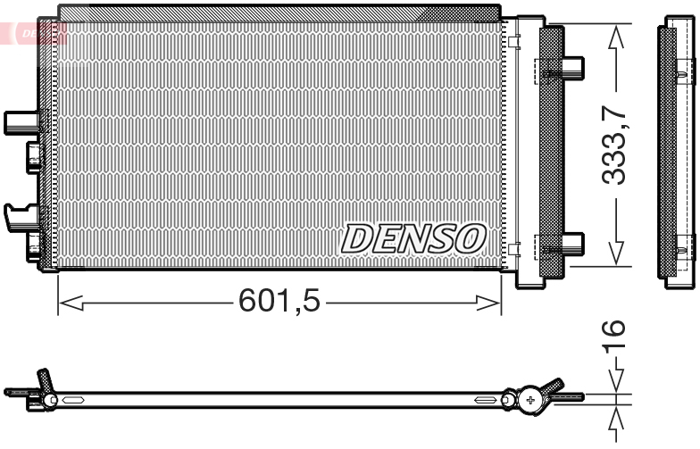 DENSO Kondensor, klimaanlæg dcn05110 for BMW