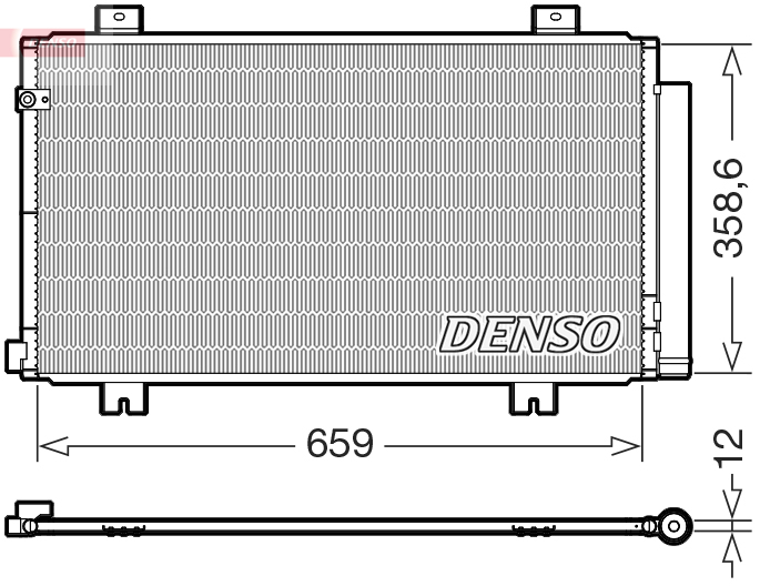 DENSO Kondensor, klimaanlæg DCN40038 for HONDA