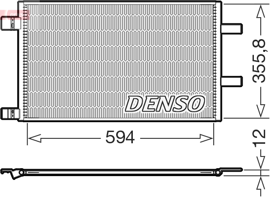 DENSO Kondensor, klimaanlæg dcn23043 for RENAULT