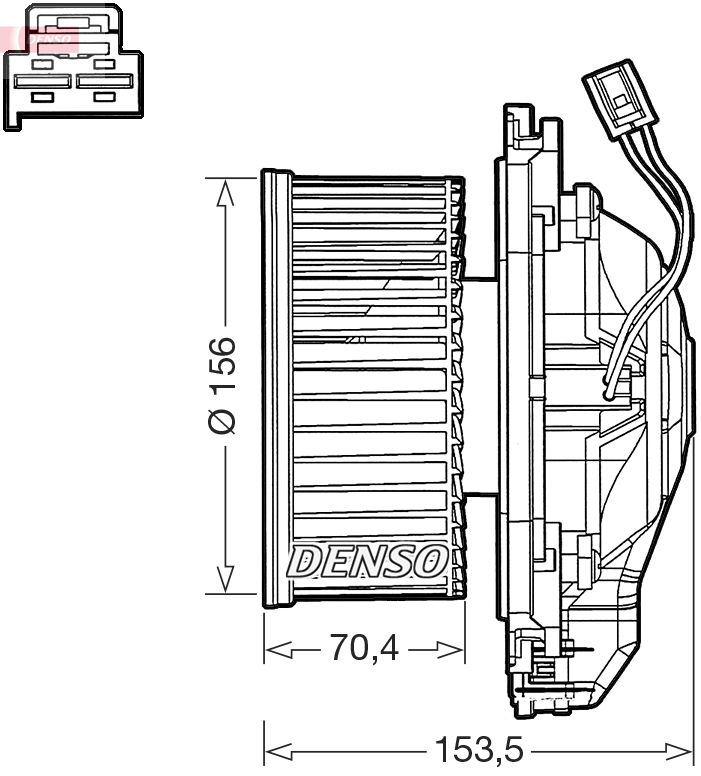 DENSO Kabineblæser DEA05012 for BMW