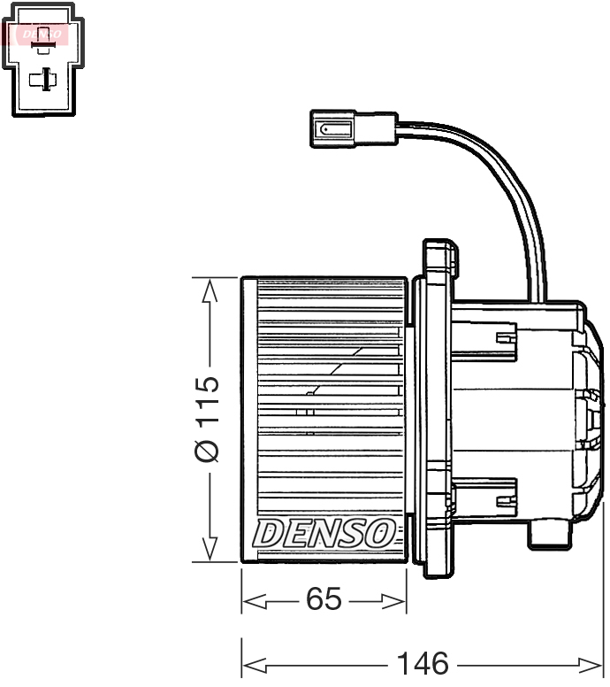 DENSO Kabineblæser DEA41017 for HYUNDAI