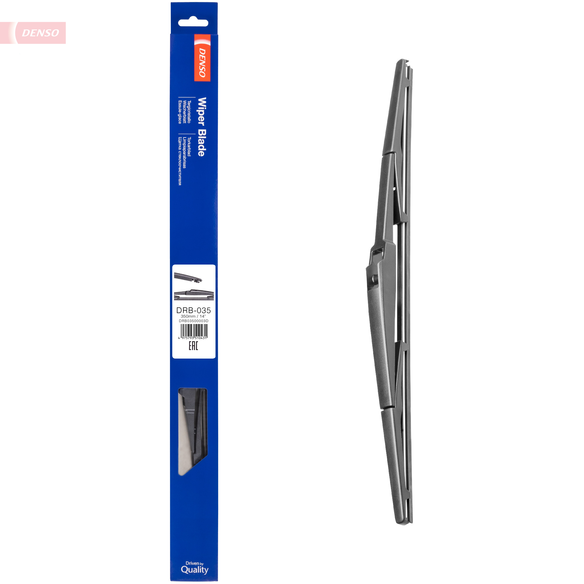 DENSO Viskerblad DRB-035 for MITSUBISHI TOYOTA DAIHATSU MAZDA HYUNDAI