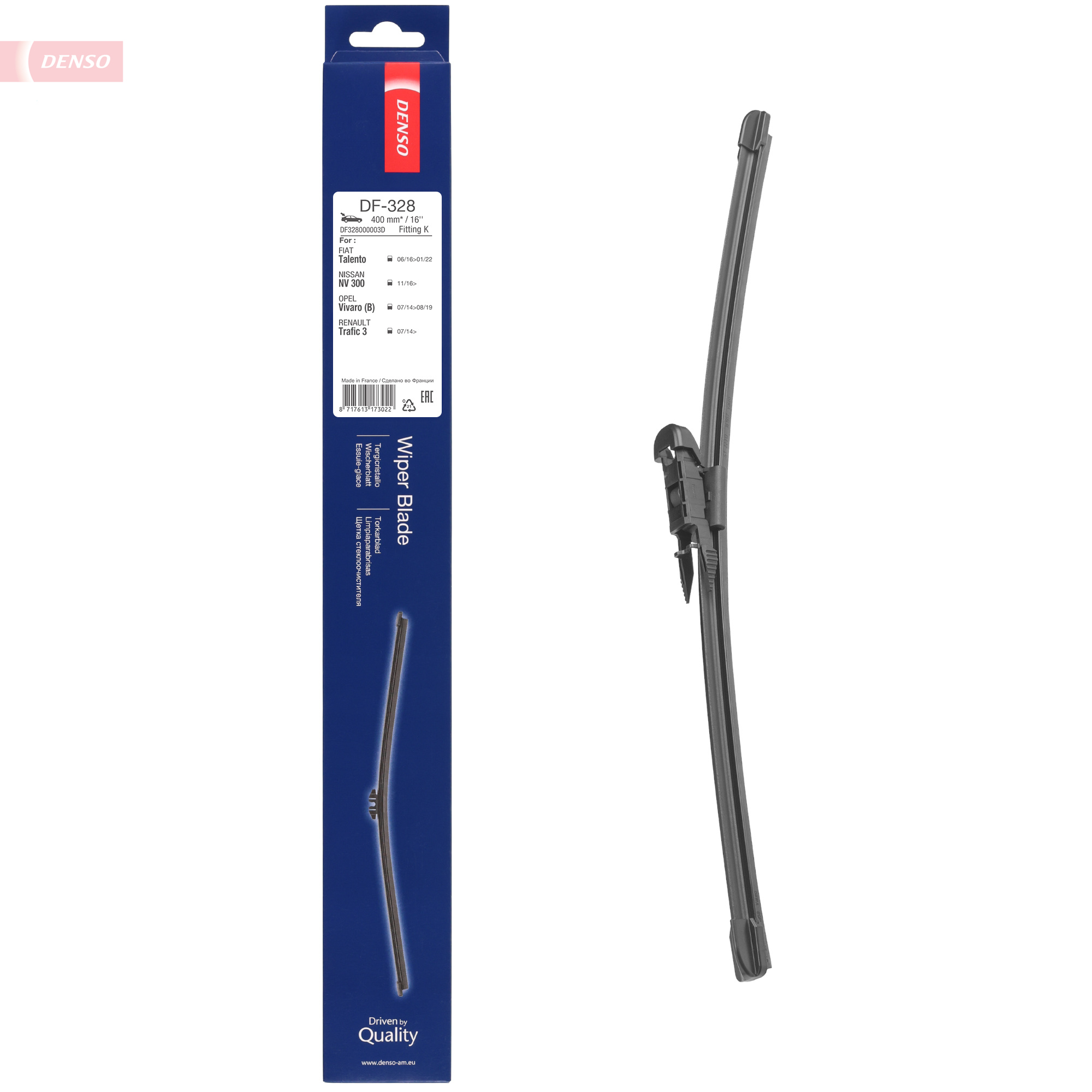 DENSO Viskerblad df328 for OPEL VAUXHALL RENAULT NISSAN FIAT