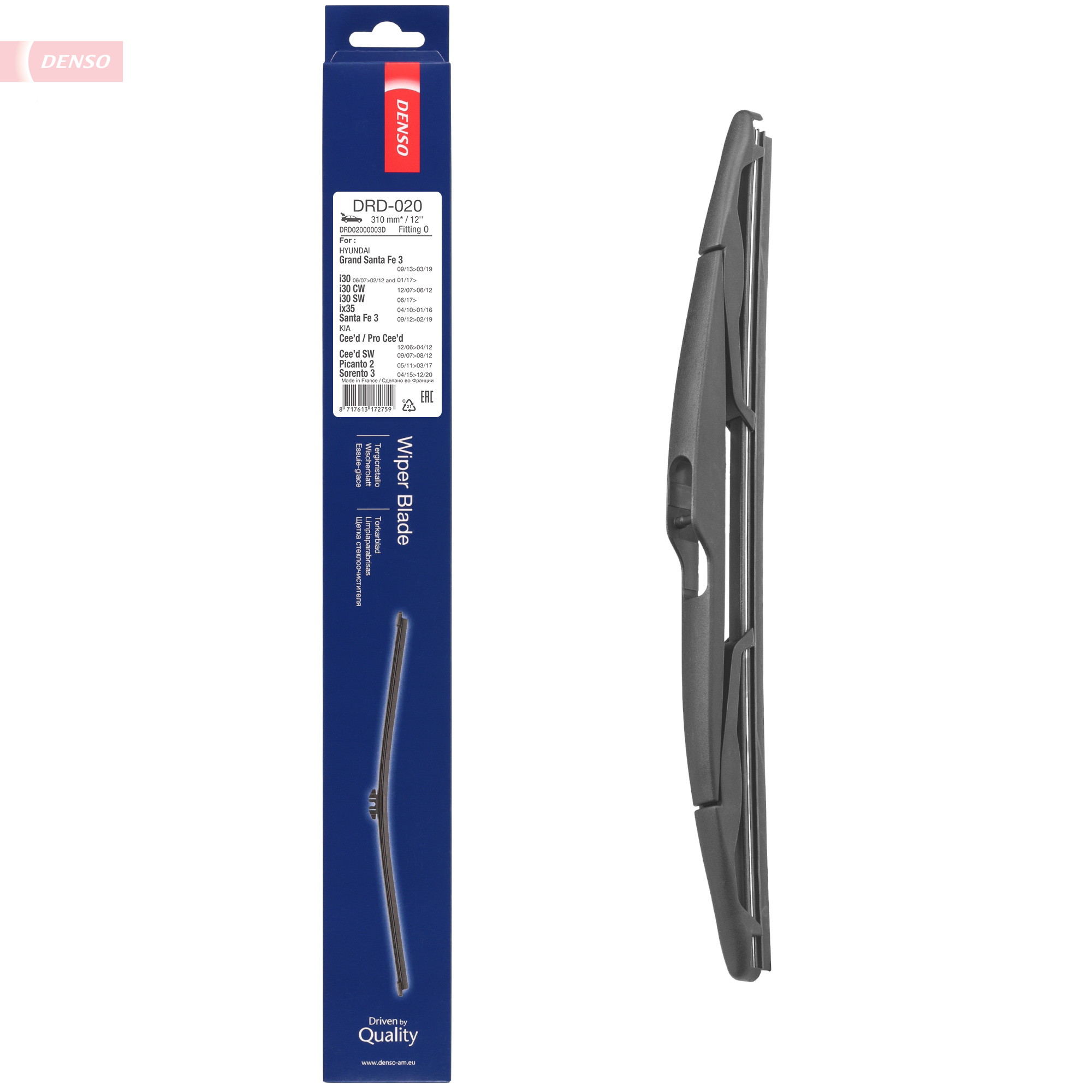DENSO Viskerblad DRD-020 for KIA HYUNDAI