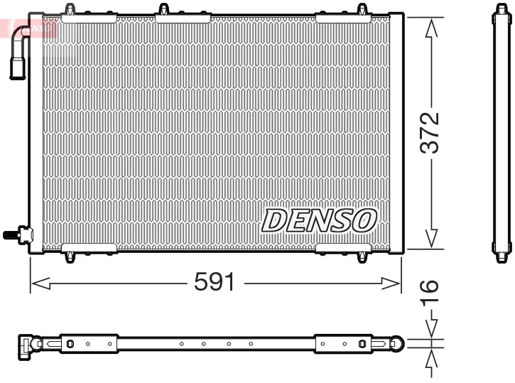 DENSO Kondensor, klimaanlæg dcn21031 for PEUGEOT