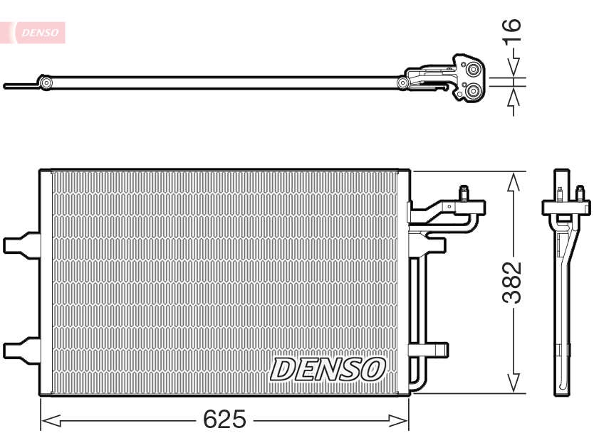 DENSO Kondensor, klimaanlæg dcn33011 for VOLVO