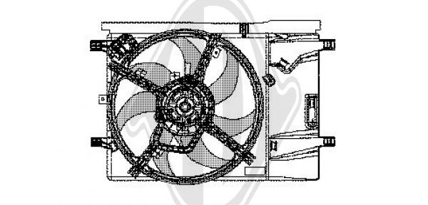 Ventilator, motorkøling, DIEDERICHS, b.la. til Fiat~Opel~Abarth