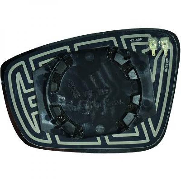 DIEDERICHS Spejlglas, udvendig spejl 2236126 højre for VW