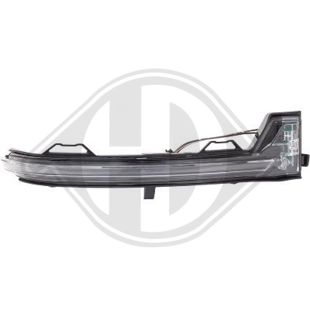 DIEDERICHS Blinklygte 1836128 LED Sidespejl højre side for DS