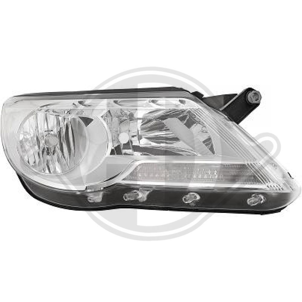 DIEDERICHS Forlygte 2255980 H7/H7 højre for VW