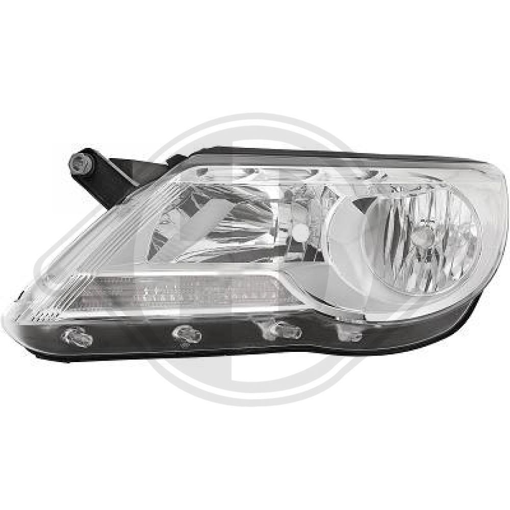 DIEDERICHS Forlygte 2255981 H7/H7 venstre for VW
